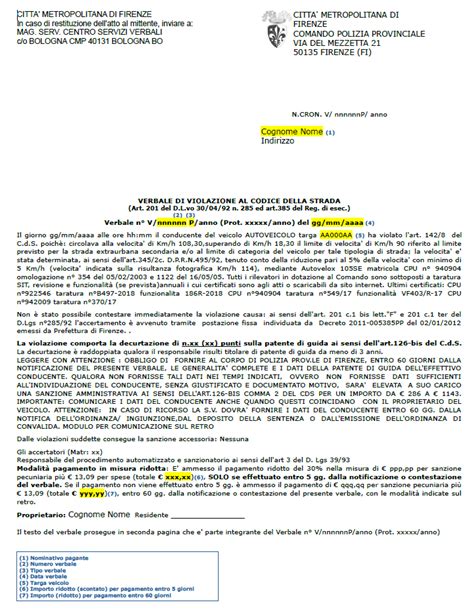 Simbolo di un verbale di accertamento