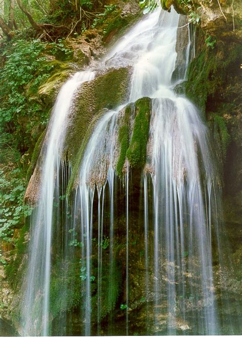 Immagine di una sorgente di montagna con acqua cristallina