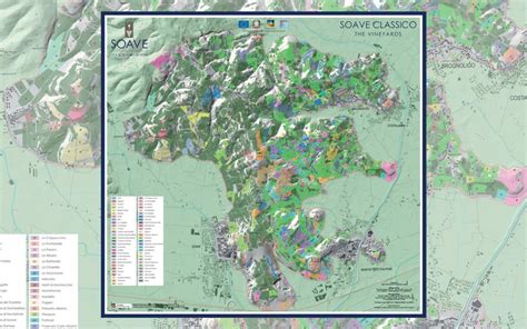 Mappa della zona Classico del Soave con Monteforte d'Alpone evidenziata