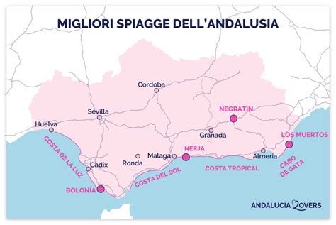 Mappa dell'Andalusia con evidenziate le principali zone vinicole