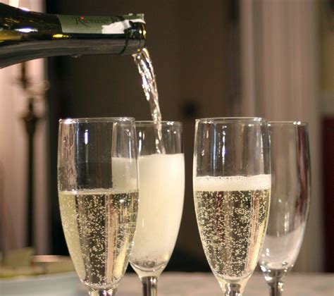 Bicchiere di Prosecco con bollicine