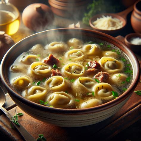 Tortellini in brodo fumanti