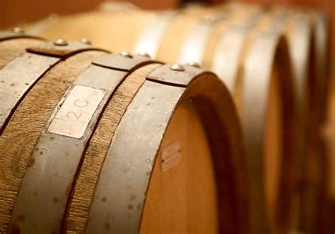 Barrique di legno in una cantina