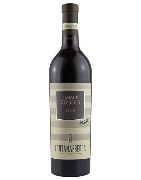 Bottiglia di vino Ebbio Langhe Nebbiolo DOC