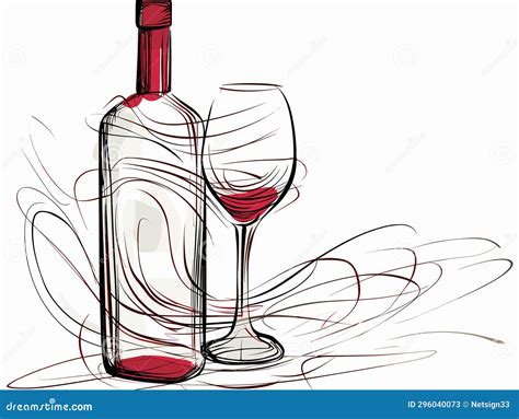 Illustrazione vettoriale di una bottiglia di vodka stilizzata con linee pulite