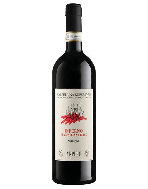 Bottiglia di vino rosso Valtellina Superiore