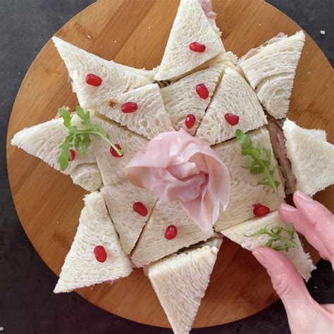 Varietà di tramezzini a forma di stella