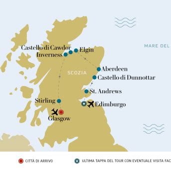 Mappa delle Highlands scozzesi, regione storicamente legata alla distillazione clandestina