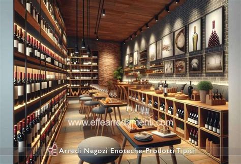 interni enoteca con bottiglie di vino