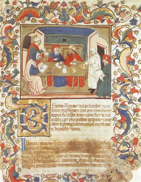 Manoscritto medievale con illustrazioni filosofiche