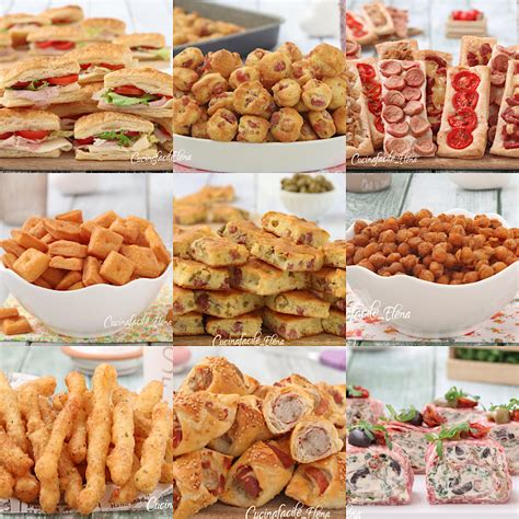 Composizione di stuzzichini salati e dolci con ingredienti freschi su un tavolo da aperitivo