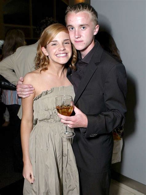 Tom Felton e Emma Watson in una foto recente