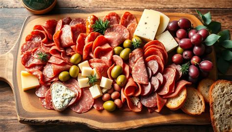Selezione di cicchetti gourmet su un tagliere