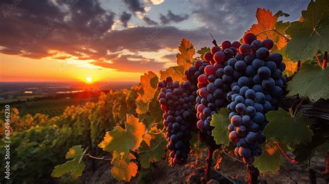Vigneti siciliani al tramonto