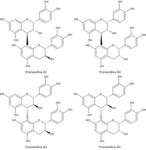 Struttura chimica delle proantocianidine
