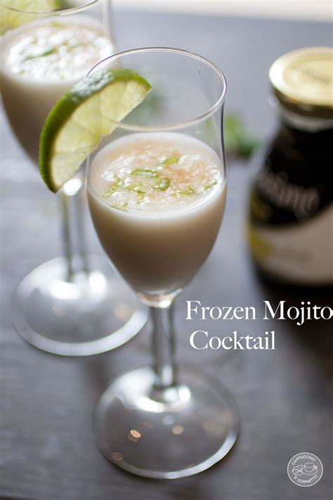 Infografica con gli ingredienti principali di un Frozen Mojito