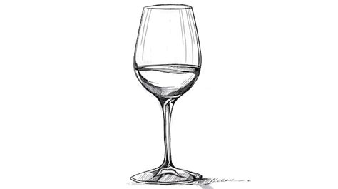 Disegno di un fiore stilizzato su un calice da champagne