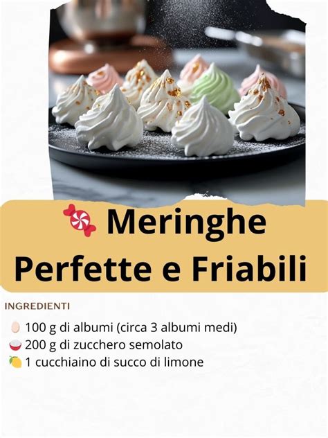 Meringhe friabili pronte per essere farcite