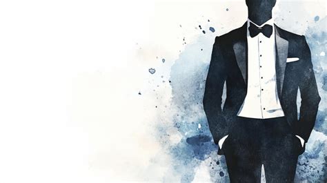 Illustrazione stilizzata di un uomo con smoking