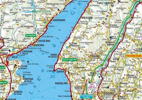 Mappa del Lago di Garda con Moniga