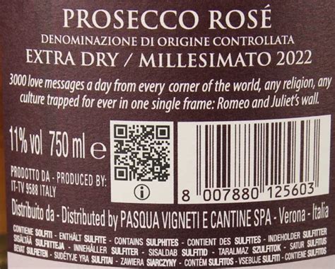 Etichetta di Prosecco DOC con menzione speciale Treviso