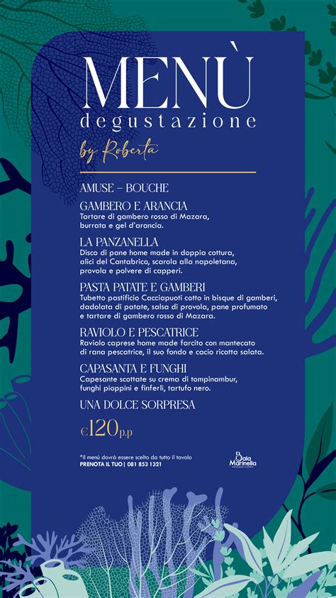Menu degustazione Attico sul Mare