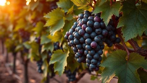 Grappoli di Aglianico maturi in vigna