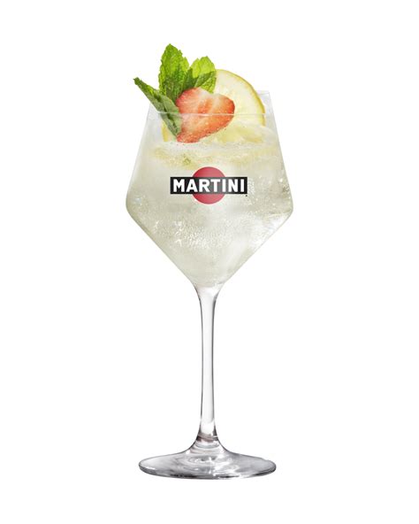 Bottiglia di Martini Bianco e bicchiere da cocktail