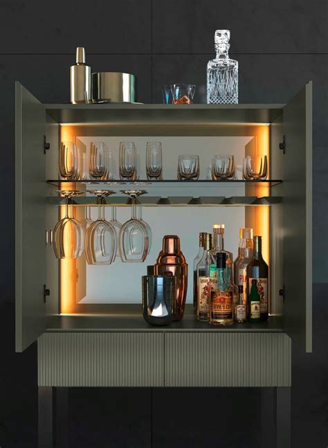 Mobile mini bar moderno con illuminazione integrata