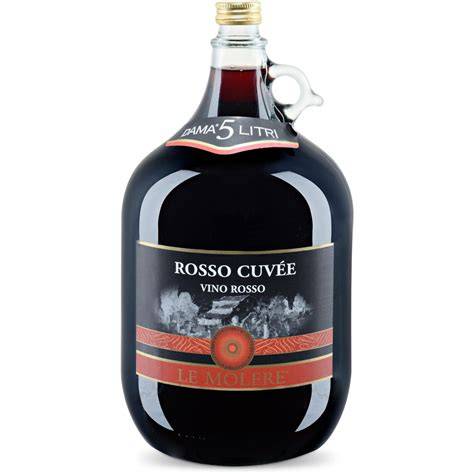 Una dama di vino rosso da 5 litri