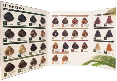 Palette di colori Herbatint con focus sulle gradazioni biondo