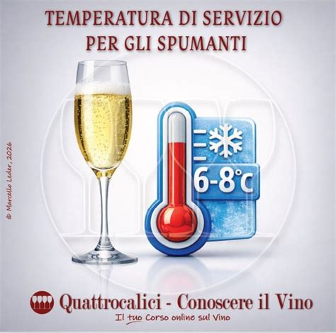 Temperatura ideale per il servizio degli spumanti