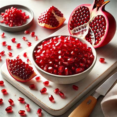 Chicchi di melograno e spicchi d'arancia per decorazione