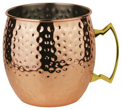 Tazza Moscow Mule in rame con manico dorato
