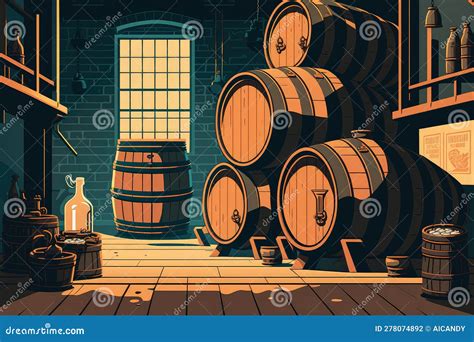 Antica illustrazione di una distilleria russa