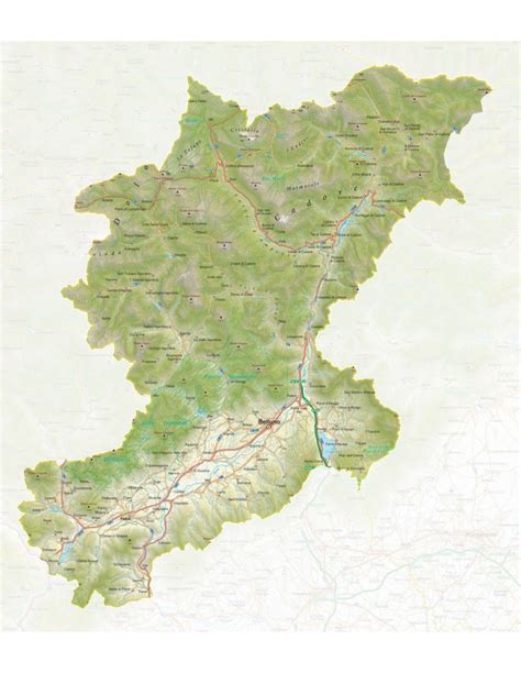 Mappa della provincia di Belluno con evidenziate le sedi dei club A.C.A.T.