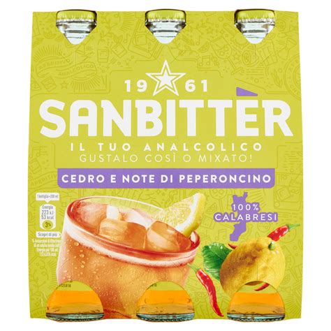 bottiglia di Sanbittèr Cedro e note di Peperoncino