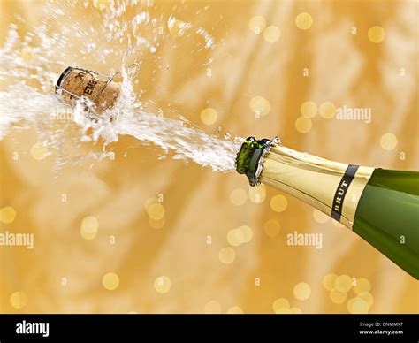 bottiglia di champagne che viene stappata