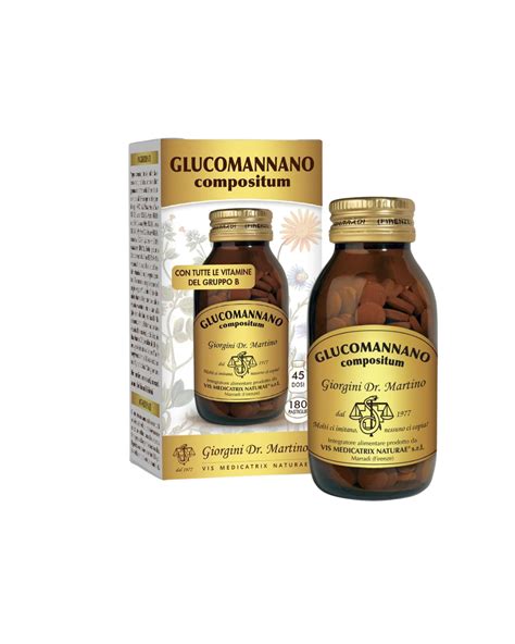 Diagramma che mostra la composizione delle capsule di Glucomannano