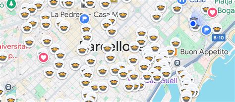 Mappa con la posizione dei ristoranti