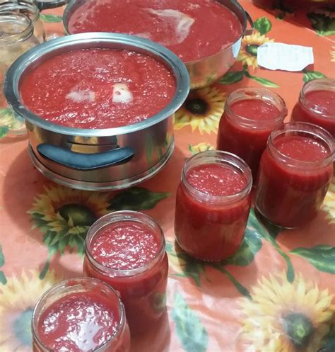 Vasetto di passata di pomodoro fatto in casa