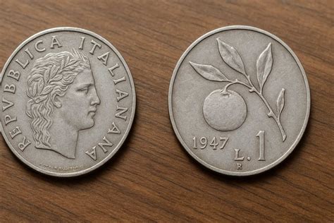 Vecchie monete italiane con raffigurazioni