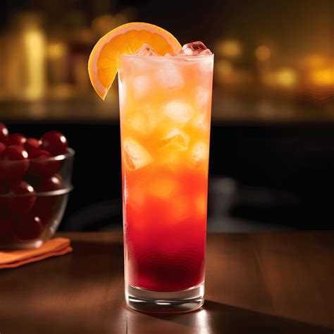 Bicchiere di Tequila Sunrise con guarnizione