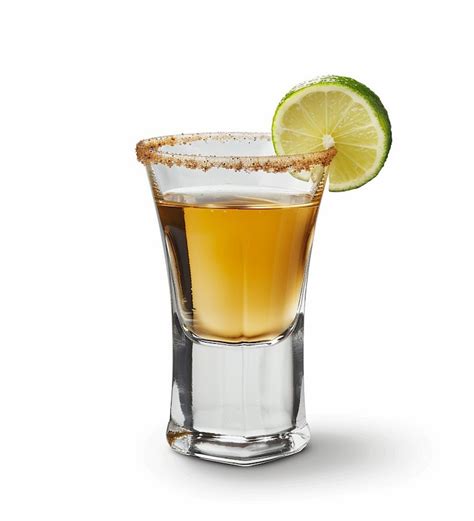 Un bicchiere di tequila Añejo con guarnizione di lime