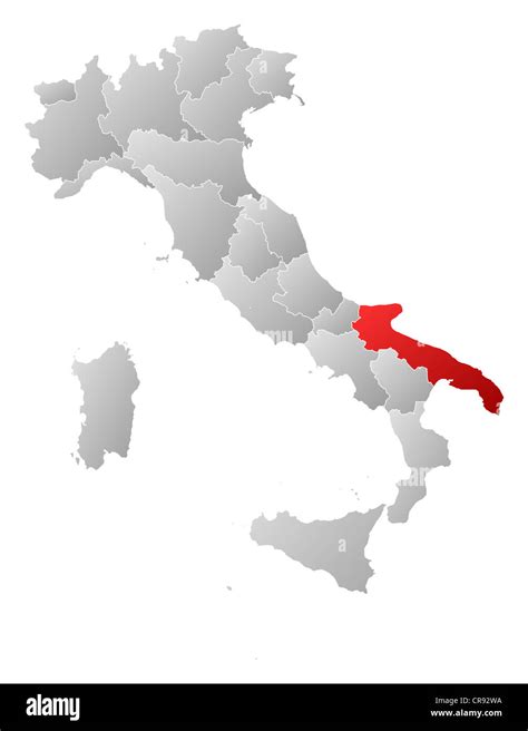 mappa dell'Italia con evidenziata la Puglia e Altamura