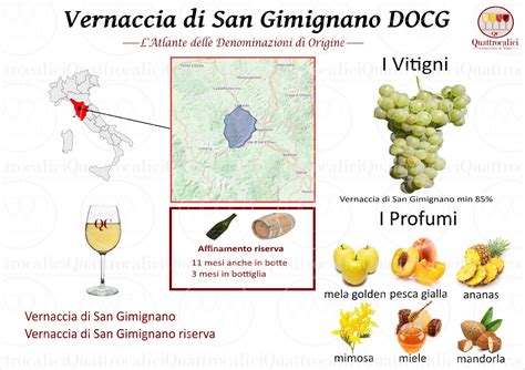 Mappa del comune di San Gimignano con le zone di produzione della Vernaccia