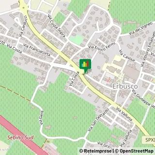 Mappa della zona di Erbusco con indicazione dei cru di Ca' del Bosco