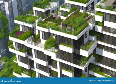 Illustrazione di un quartiere residenziale con spazi comuni