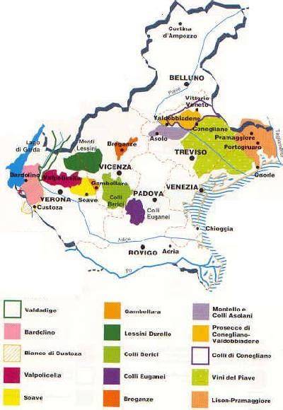 Mappa della Valpolicella con indicazione dei comuni di Colognola ai Colli e Mezzane di Sotto