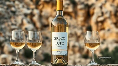Calice di vino Greco di Tufo con riflessi dorati